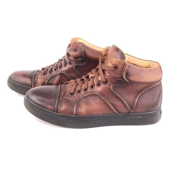 Zanzara Lanlin Brown Leather Ankle Sneakers 8 main image 9